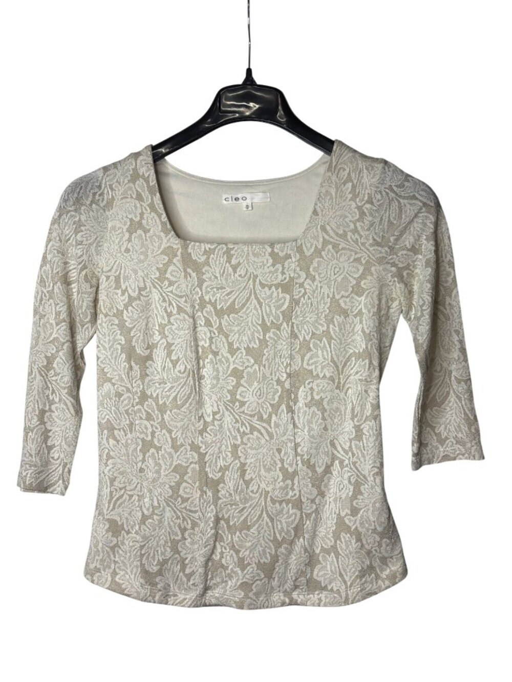 Cleo Floral Top Size XS Sparkle Fairy Whimsical Cottagecore Square Neck Vtg Y2K